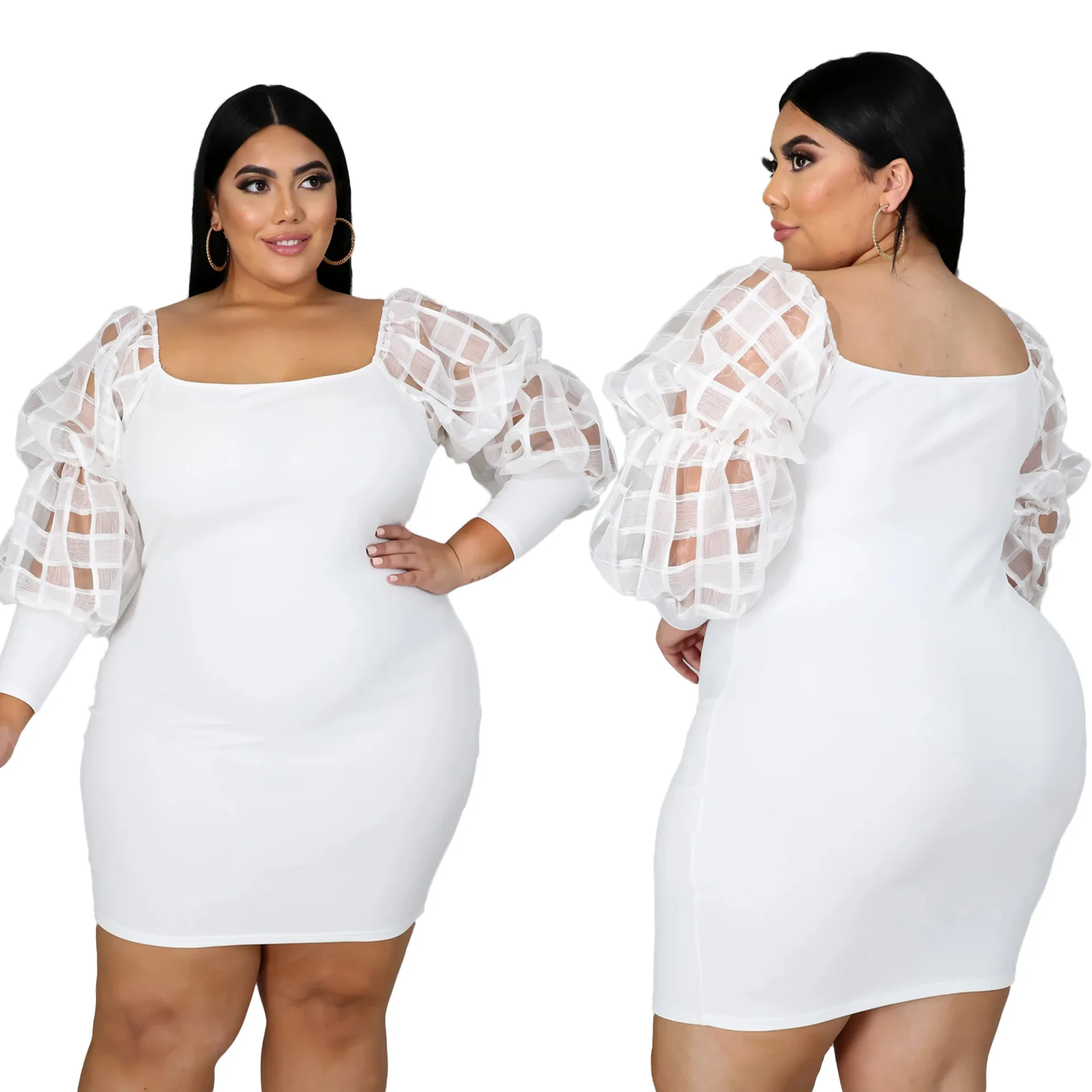 

Plus Size Amazon New Arrival Women Lady Elegant Bodycon Casual Daily Wear Dresses
