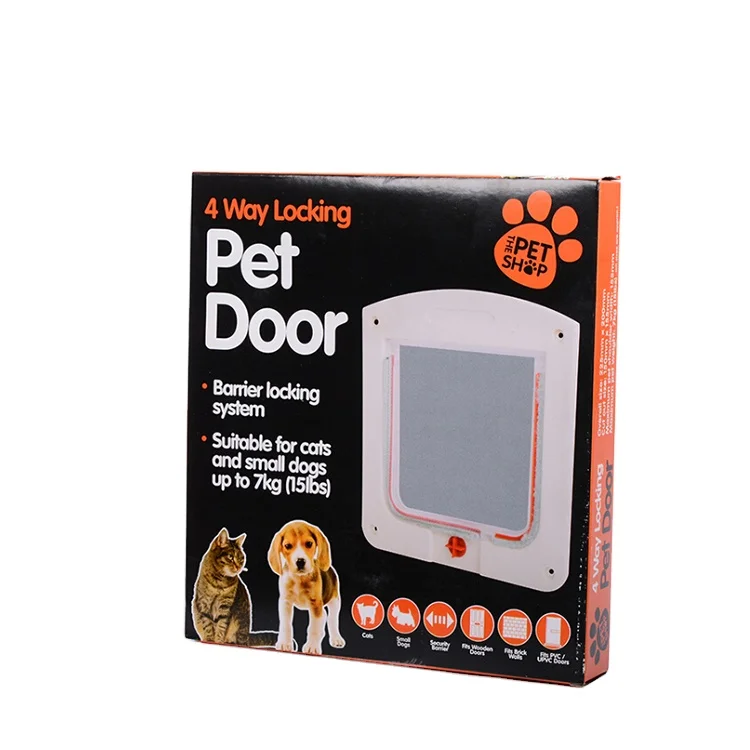 

Factory Hot Sale Pet Door ,Dog And Cat Door /4 Ways Pet Door /Cat Flap, White