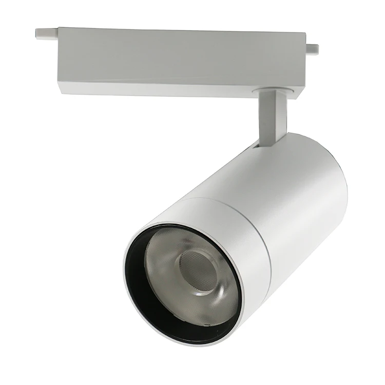Modern Minimalist Design White Aluminum CRI90 30W 35W Adjustable COB LED Track Light