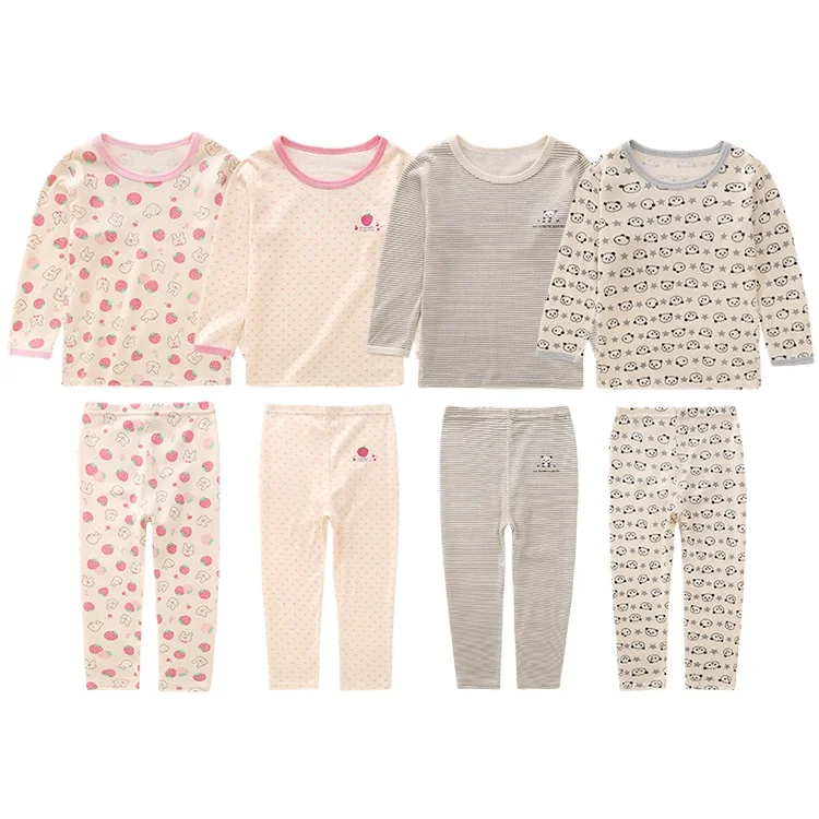 

100% Cotton Cartoon Girls Kids Pajamas Sets Children Sleepwear, Pictures shows