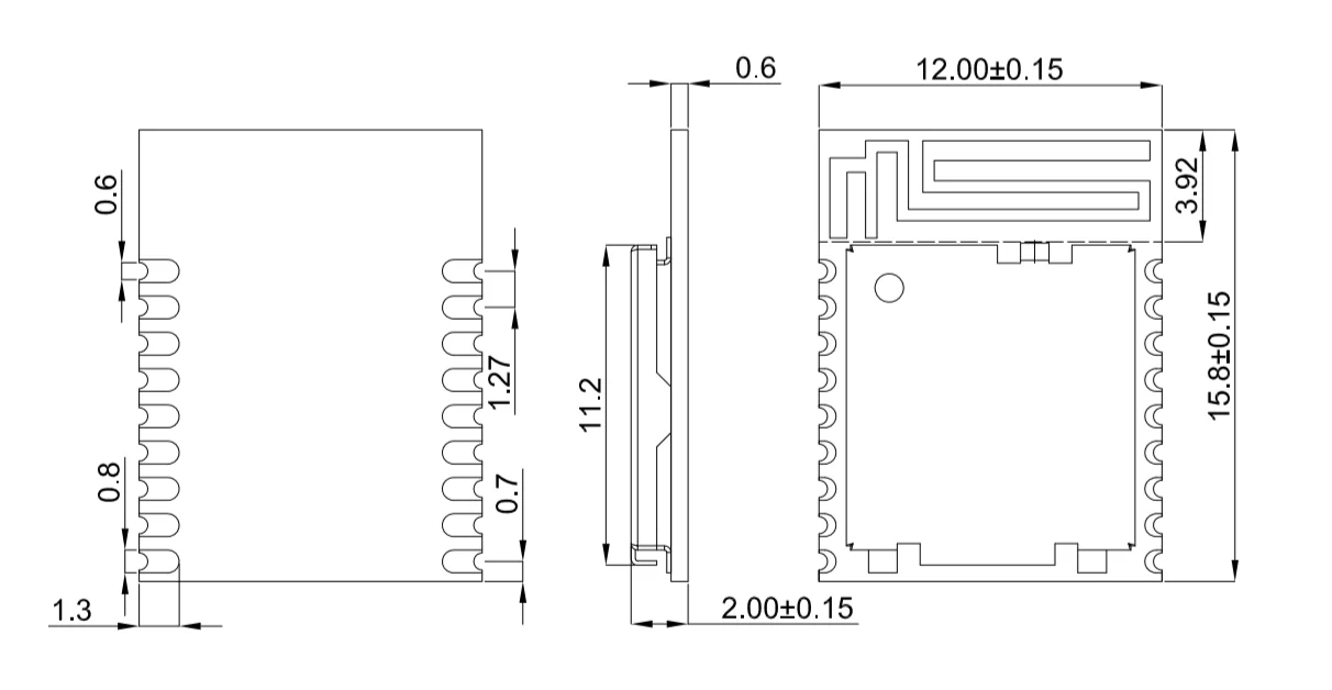 Ce Fcc 2.4Ghz Ultra Wireless Long Rang Modul Programmable Micro Nrf52805 Bluetooth Module Low Power Small Ble 5.0 Module For Iot - ANKUX.COM