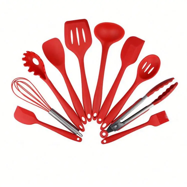 Top Seller 2020 Design Safety Health Non-Stick Pan Household Kitchen Accessories Silicone Kitchenware 10Pcs Sets