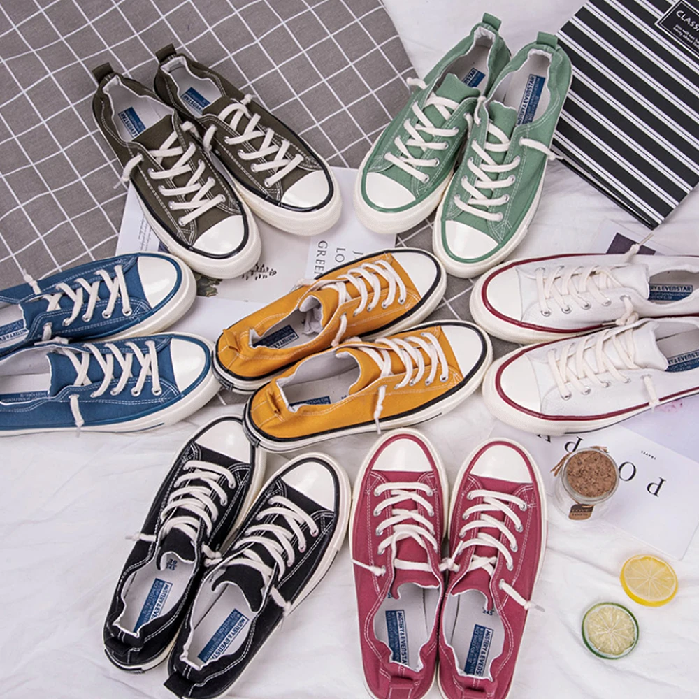 

2021 New Arrivals Women Footwear Canvas Casual Shoes Women, 5 colors