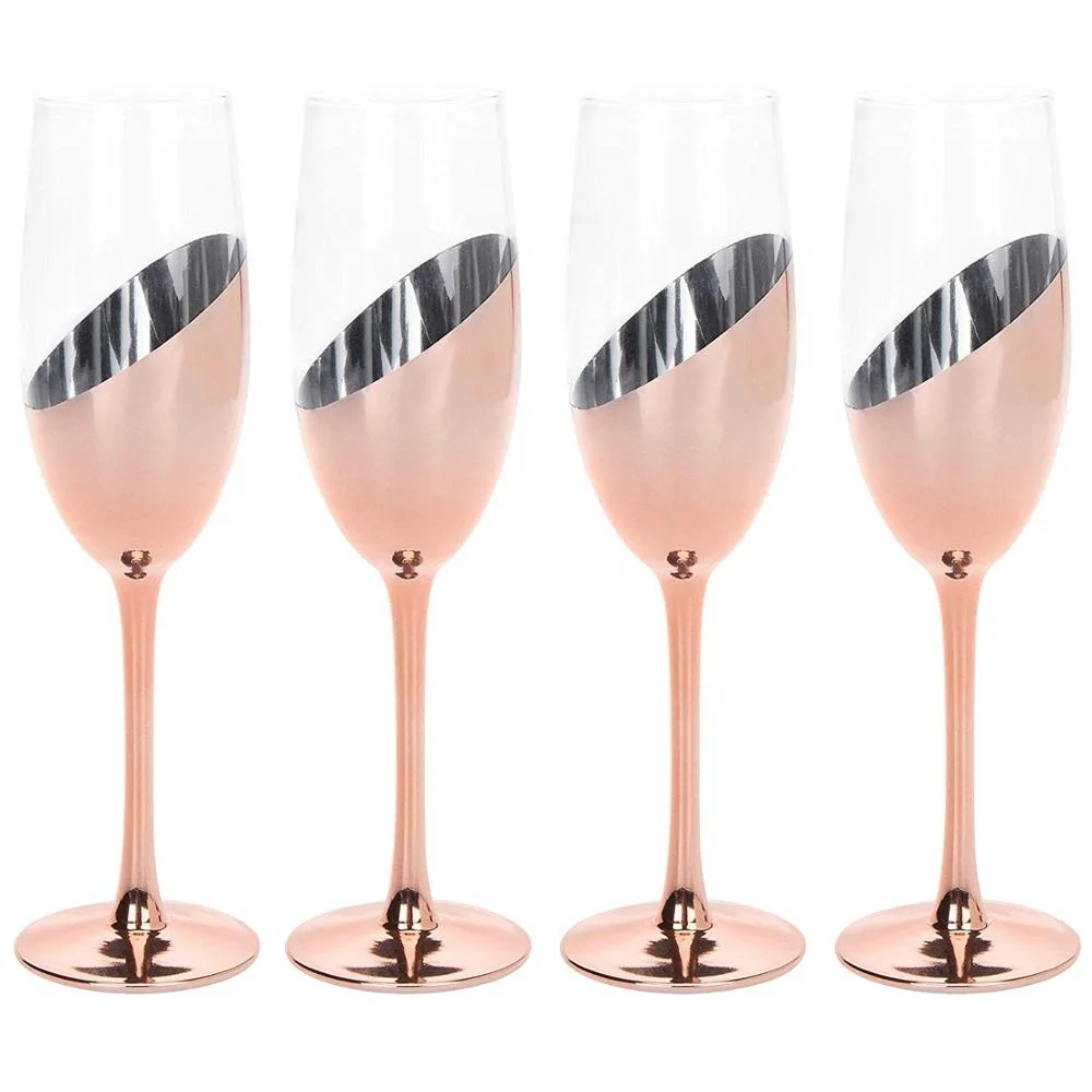 luxury champagne glasses gold