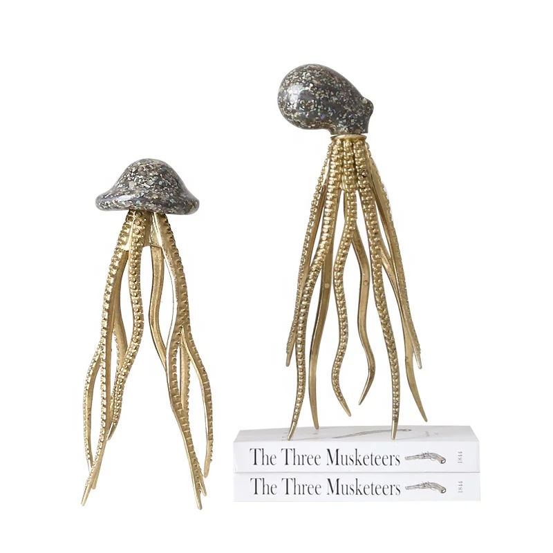 

Most Popular Resin Shell Octopus Home Interior Accessories Decoration, Gold