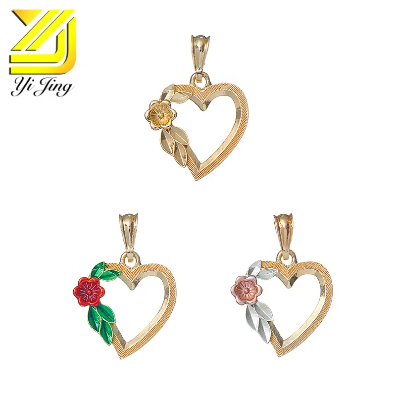 

Fashion religious jewelry contracted peach heart hollow out love rose pendant