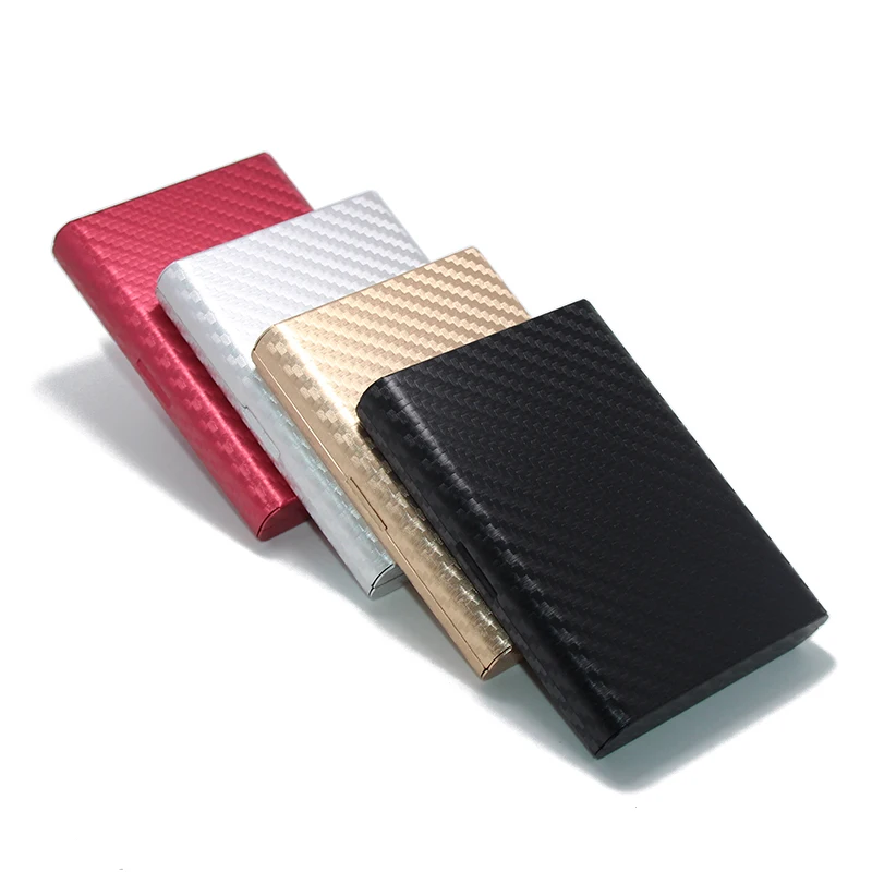 

Anti-Scan RFID Blocking Carbon Fiber Figure Metal Vintage Case Box ID Name Bank Credit Cards Wallet Aluminum Card Holder