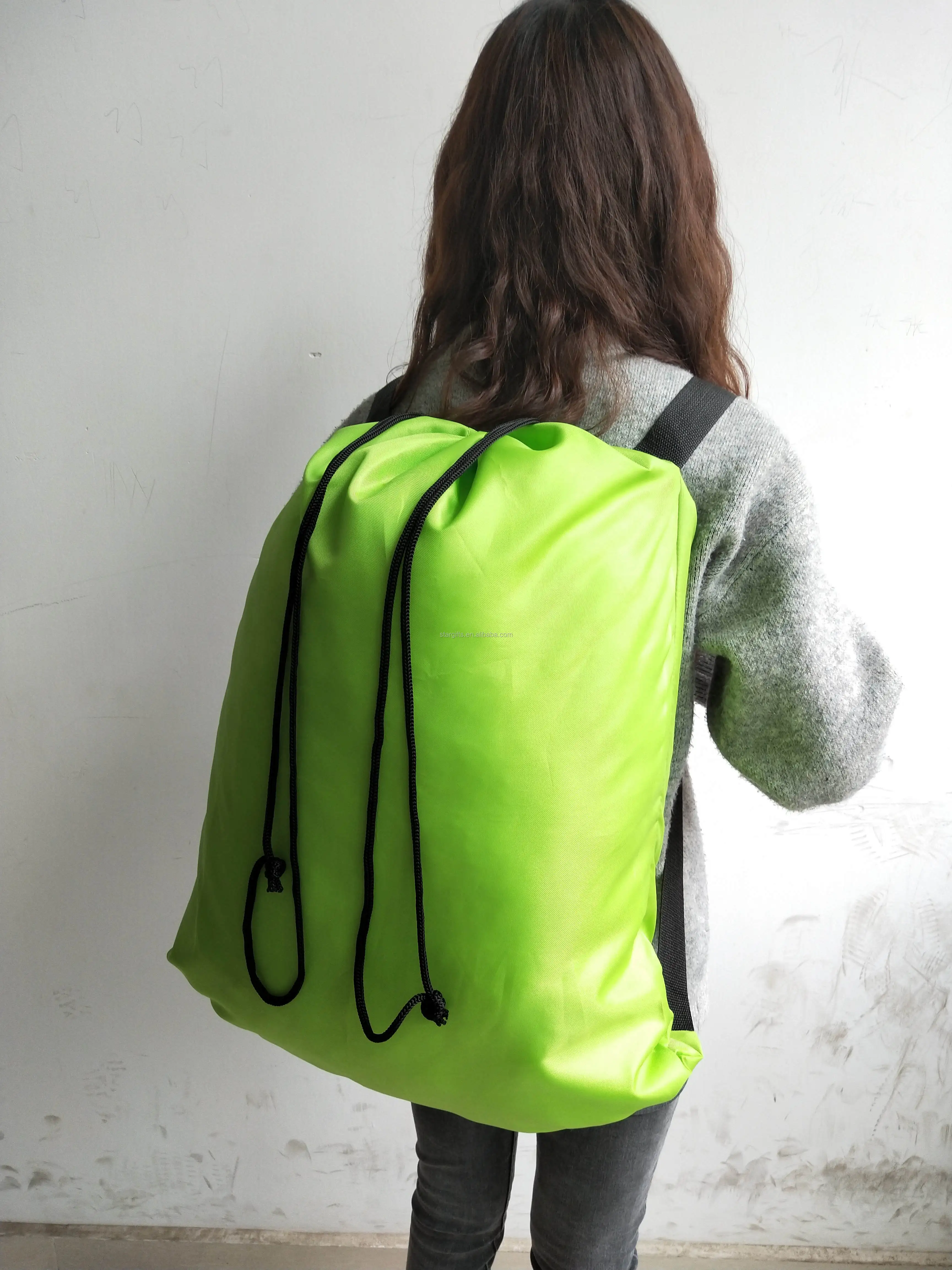 Heavy Duty Black Custom Extra Large Laundry Bags Backpack In Bulk Buy