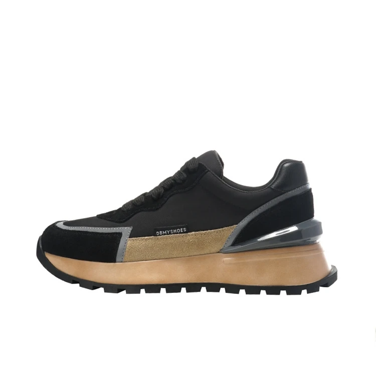 

Custom High Quality Sports Shoes Female Leather Thick-soled Casual Women Running Shoes