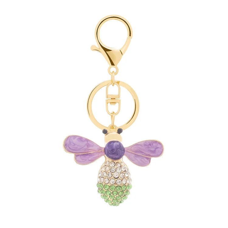 

New innovative product bee keychain fashion style lovely creative diamond key chain