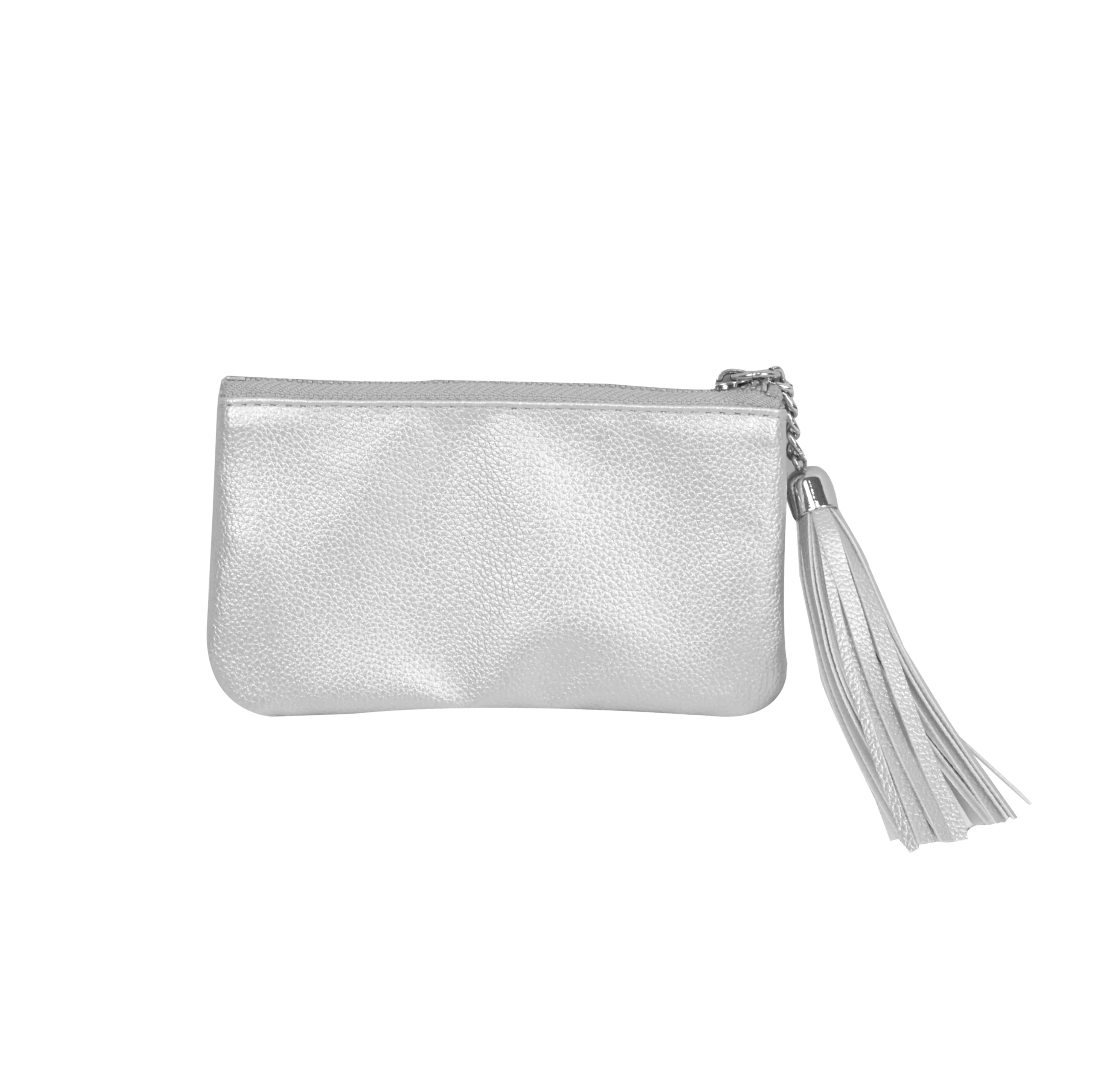 

Fast delivery hot card holder sale senior pu leather silver purse wallet