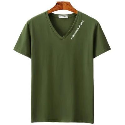 

men's fashion short sleeve v neck print t shirt