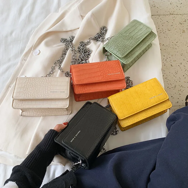 

New lady crocodile pattern shoulder bags pu leather women crossbody bag