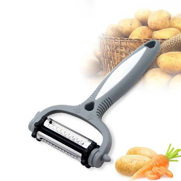 

AA416 Multifunctional 360 Degree Rotary Potato Peeler Vegetable Cutter Kitchen Accessories Fruit Melon Planer Grater, Grey