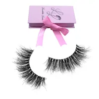 

XM002T Private Label Packing Box Logo Luxury Natural 3d 4d 5d 6d Mink lashes with clear invisible band