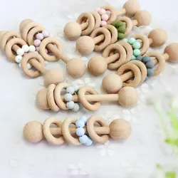 Baby Products Baby Beech Wood Molar Toys Silicone 