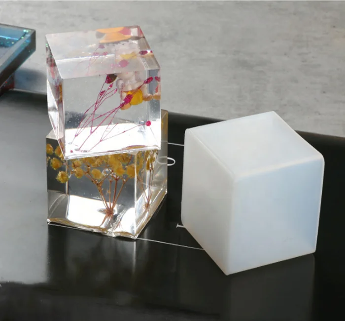 

DIY handmade 20 30 40 50 65mm cube square sandwich chocolate ice cube sorbet ice cream silicone mold, Transparent
