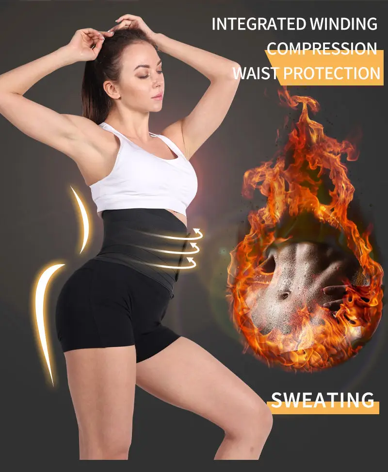 

Eastinear OEM ODM Sweat Belt Waist Trimmer Band Weight Loss Fitness Waist Trainer Belt for Men Women Back waist support Corset, Black