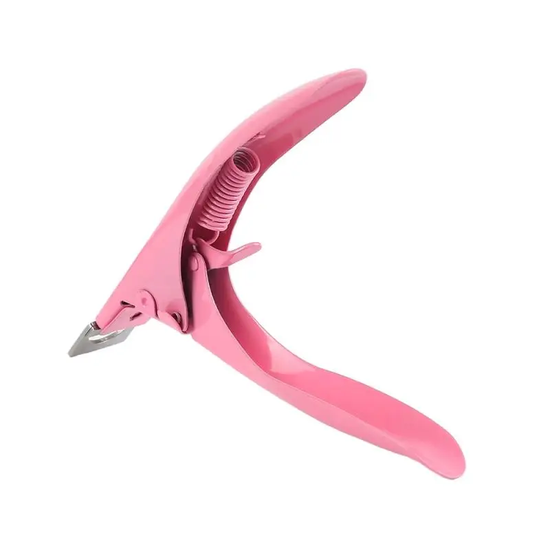 

1pcs Nail Art Edge Cutter Professional Acrylic False Tips Special Type U Manicure Pedicure PINK Nipper Tools Nail Clipper, Red/ pink/ black/purple