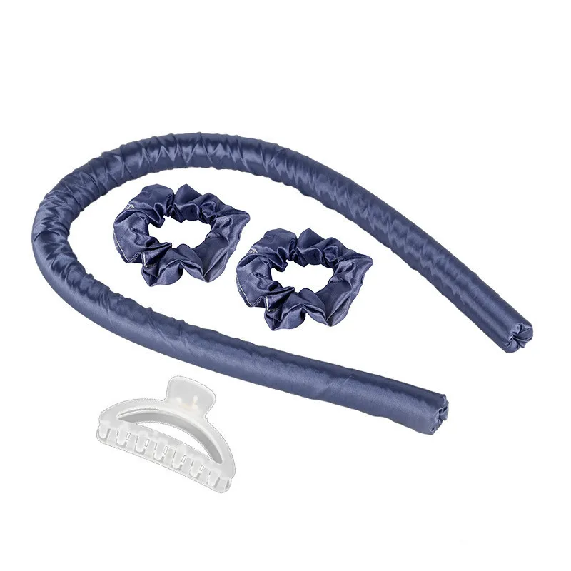 

DROPSHIPPING Tiktok Pure color smooth portable Women heatless curling rod Silk Curls Headband Soft Foam Hair Curlers, 18 color option