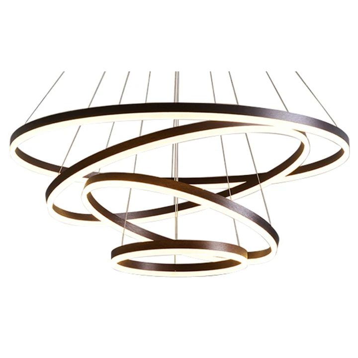 china  large acrylic hotels remote ring lighting fixtures led dimmable circular modern chandelier for high ceilings