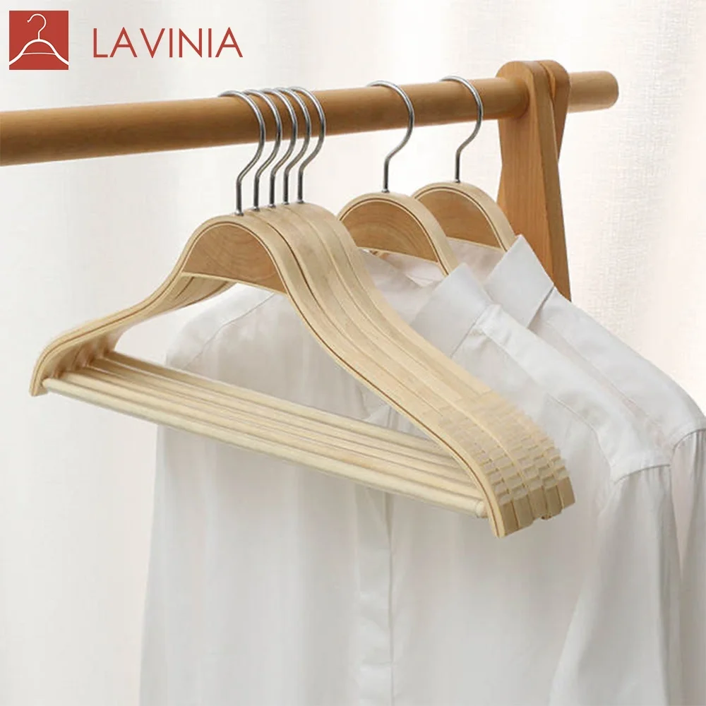 

Hanger for clothes coat wood hanger, Nature