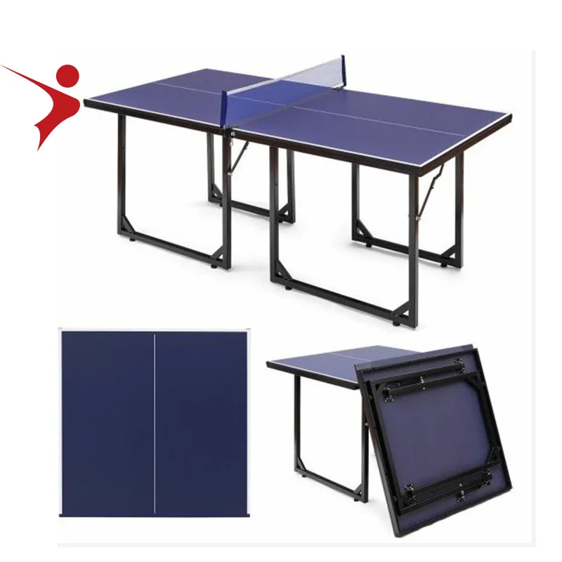 

hot sale fold Mid-Size Table Tennis table - Indoor/Outdoor Portable Table Tennis Game with Net, Blue