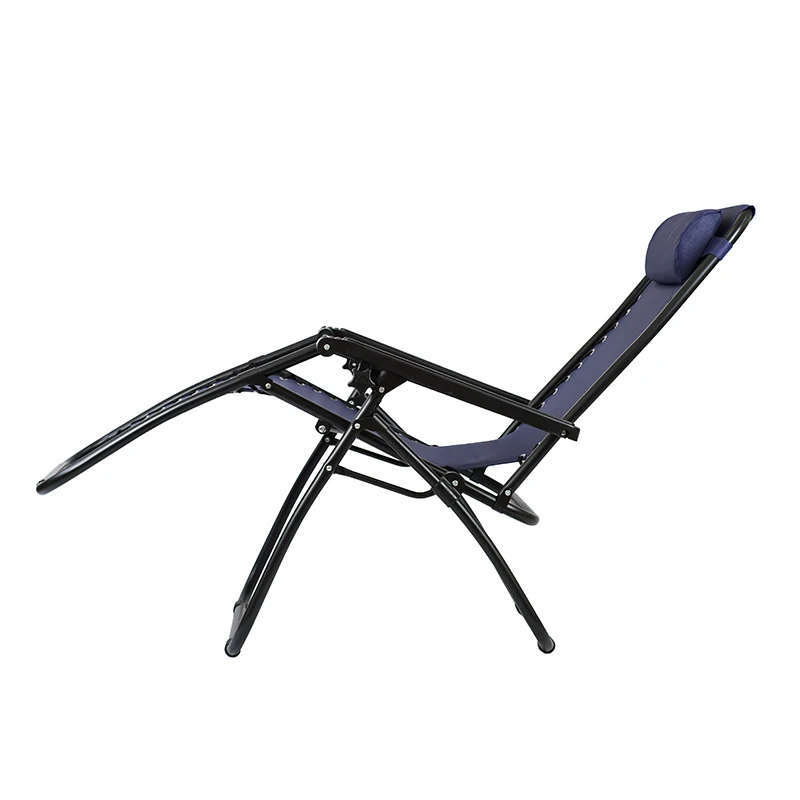
High Quality Sun Lounge Foldable Beach Chair Zero Gravity Leisure Metal Folding Chairs With Cup Holder 
