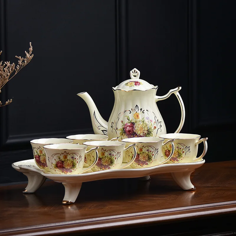 Elegant Luxury Rose Gold Teapot Bone China Japanese Porcelain Teapot Set Buy Personalized