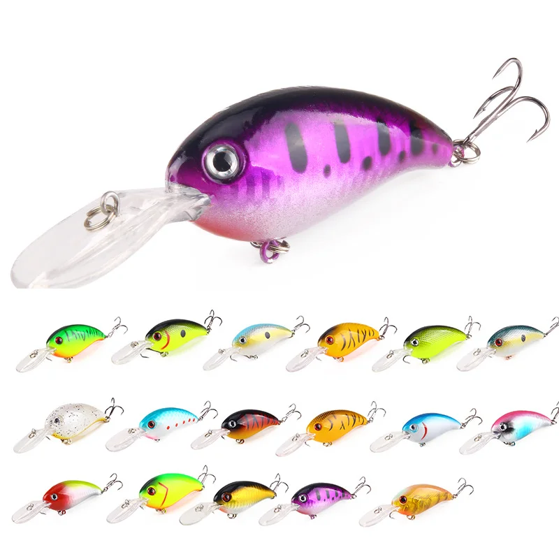 

Amazon Hot Selling 100mm Fishing Lure Mini Crank Fishing Lures, 17 colors