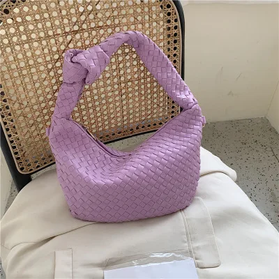 

2021 New style knit weave women fashion Korean style infra-axillary woven bag