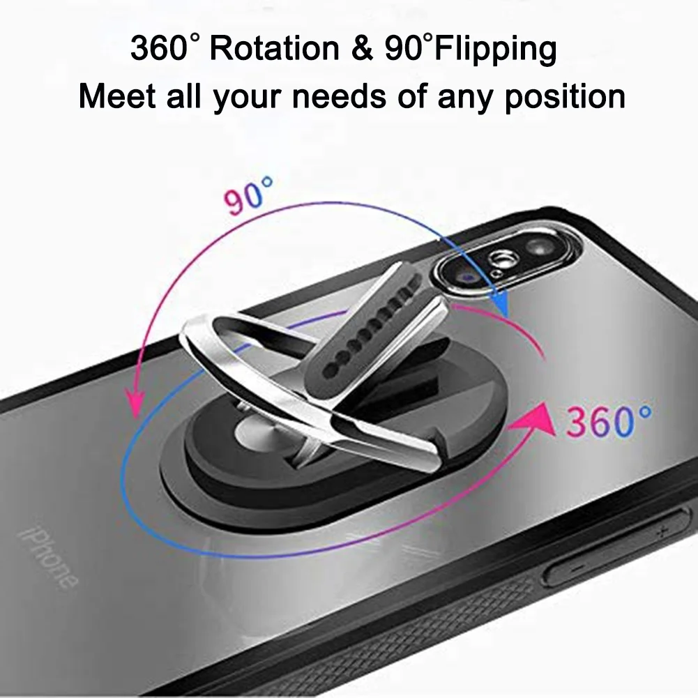 
Multifunctional Universal Phone Holder Adjustable Car Air Vent Phone Mount Sticky Smartphone Finger Ring Kickstand 