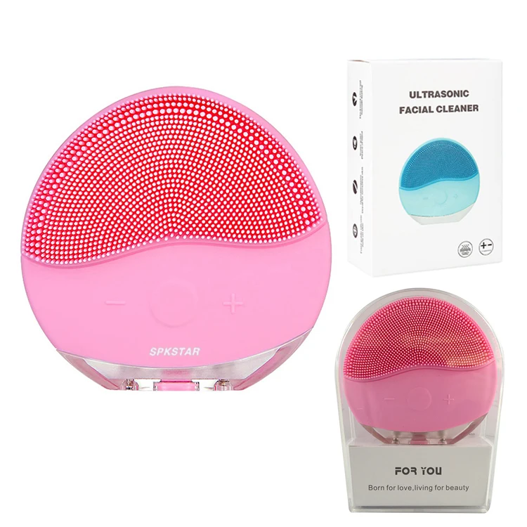 

Dropshipping Personal Skin Care Deep Ultrasonic Face Washing Cleaning Waterproof Electric Silicon Facial Cleanser Brush