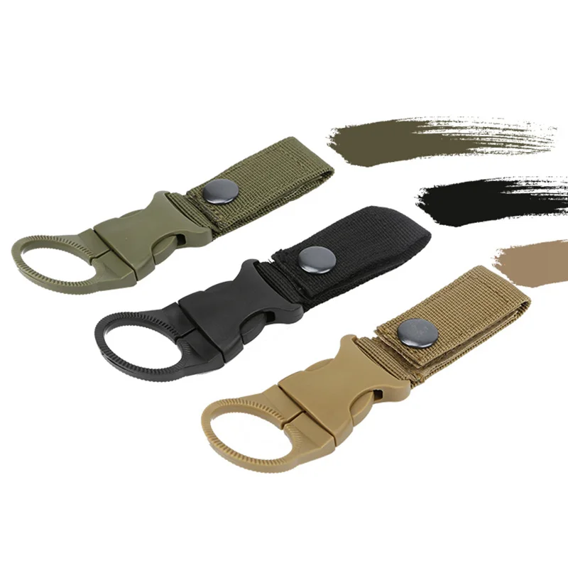 

Multifunctional Hanging Buckle Nylon Kettle Buckle Suitable for Tactical Backpacks and Belts Hanging Buckle, Black / khaki / green
