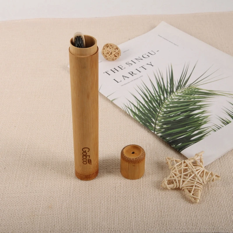 
Customized Eco-friendly Biodegradable Nature Bamboo Toothbrush Tube 