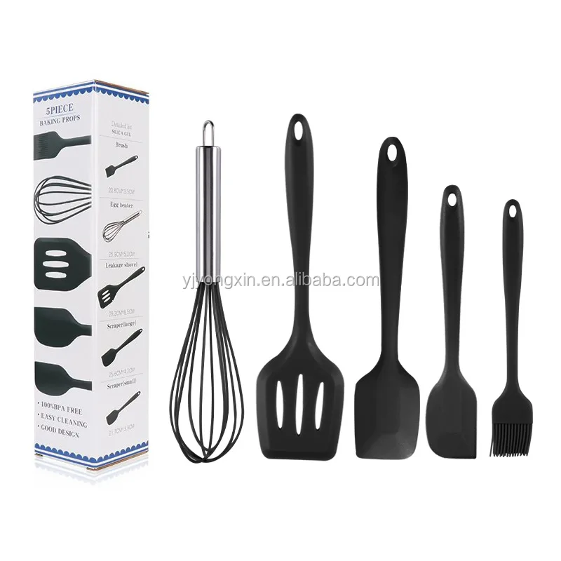 Better Houseware 5PIECE Silicone Cooking Utensil Set Green
