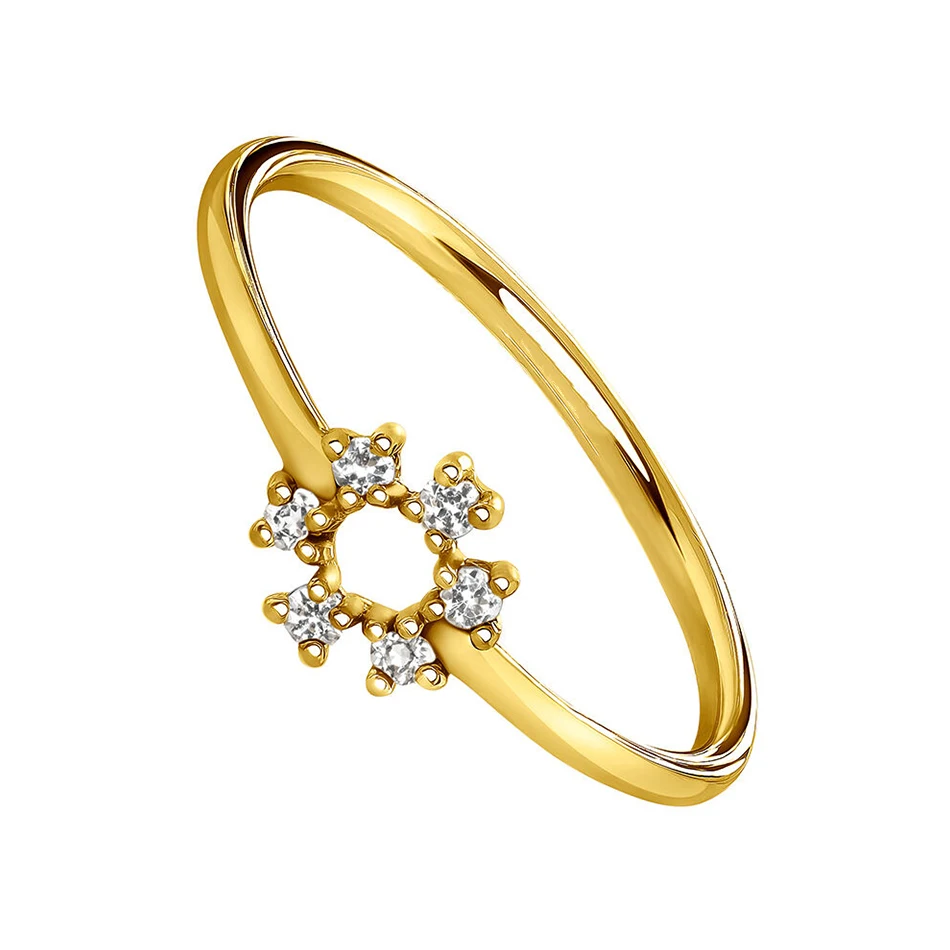 

wholesale gold jewelry distributors 925 sterling silver jewelry 18k gold plated lucky circle ring