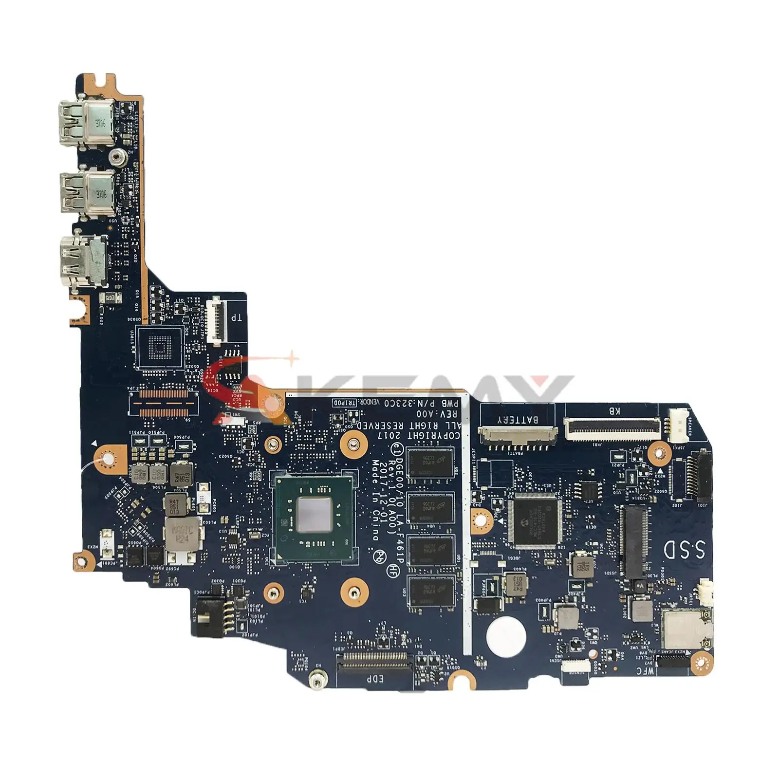 

For DELL INSPIRON 3190 2-in-1 Laptop Motherboard CPU N4100 N5000 Notebook mainboard LA-F461P CN-038F0D CN-00F213