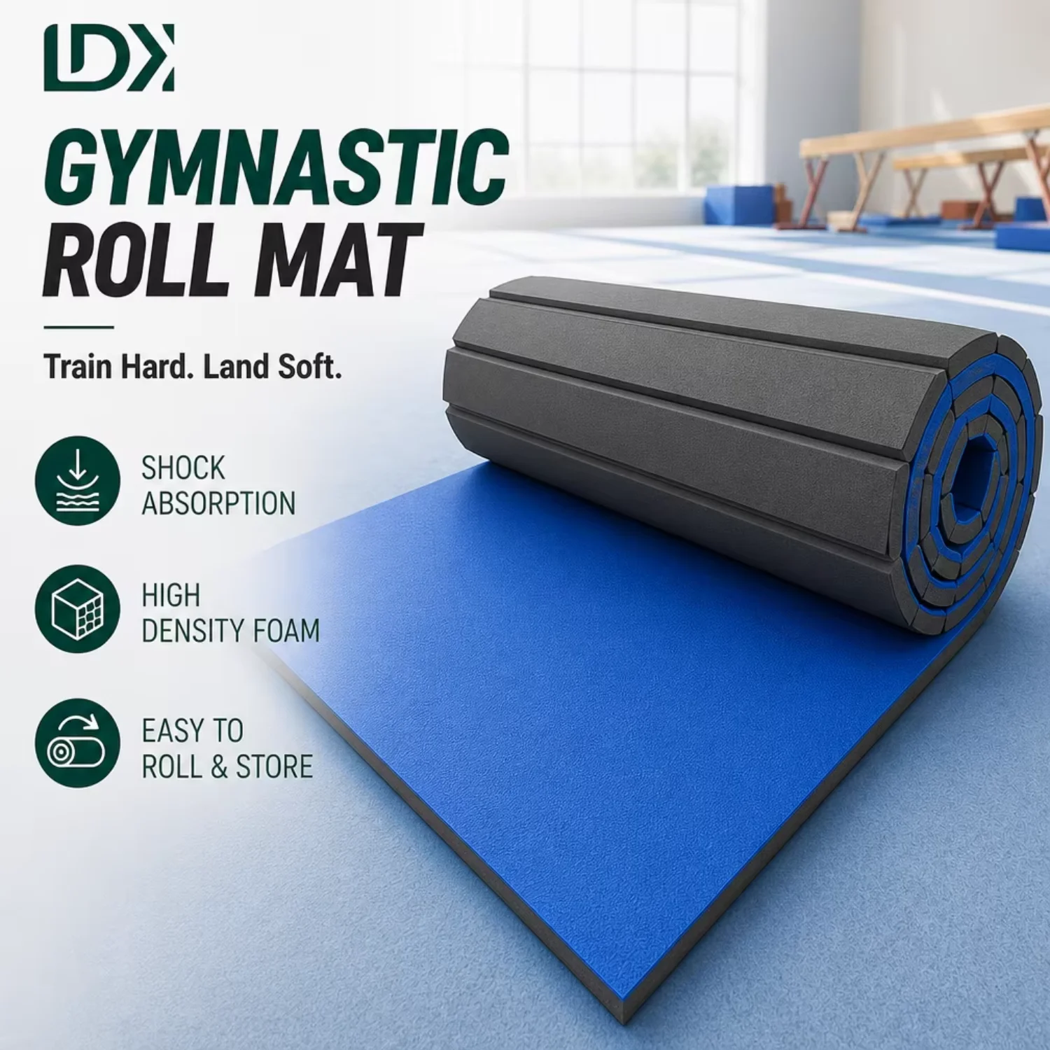 Custom Foam Gymnastics Wrestling Mats Roll Out Mats Bjj Anti slip Cheer Mats Flexi Roll for Sale