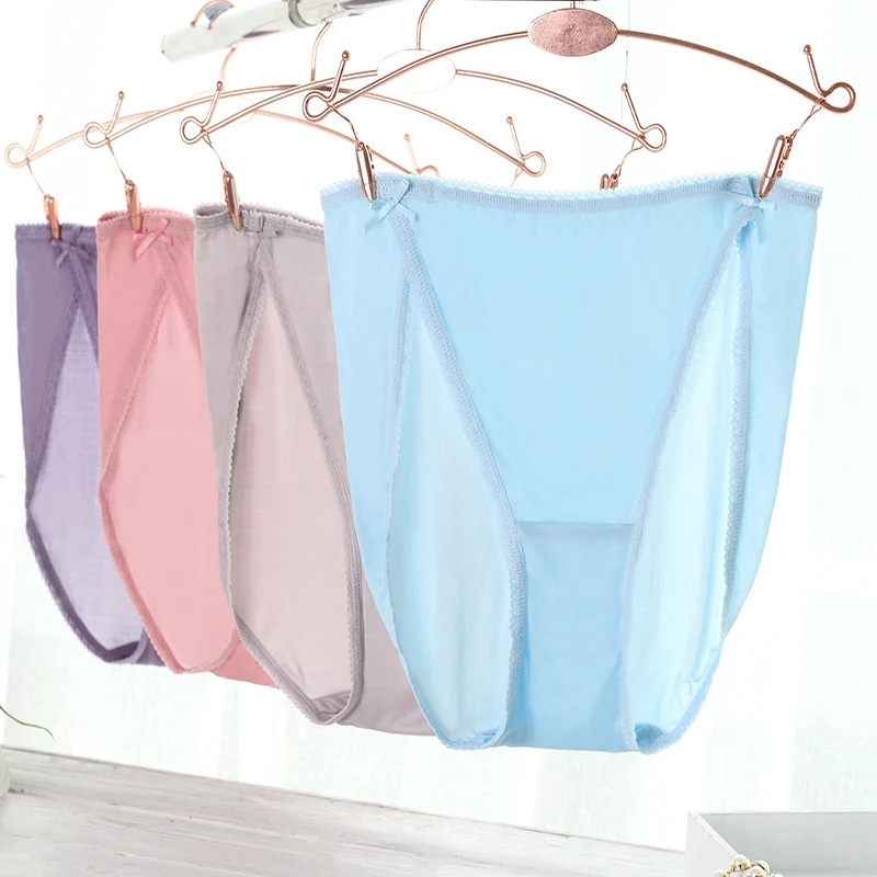 

Aruina women low waist Mulberry silk underwear