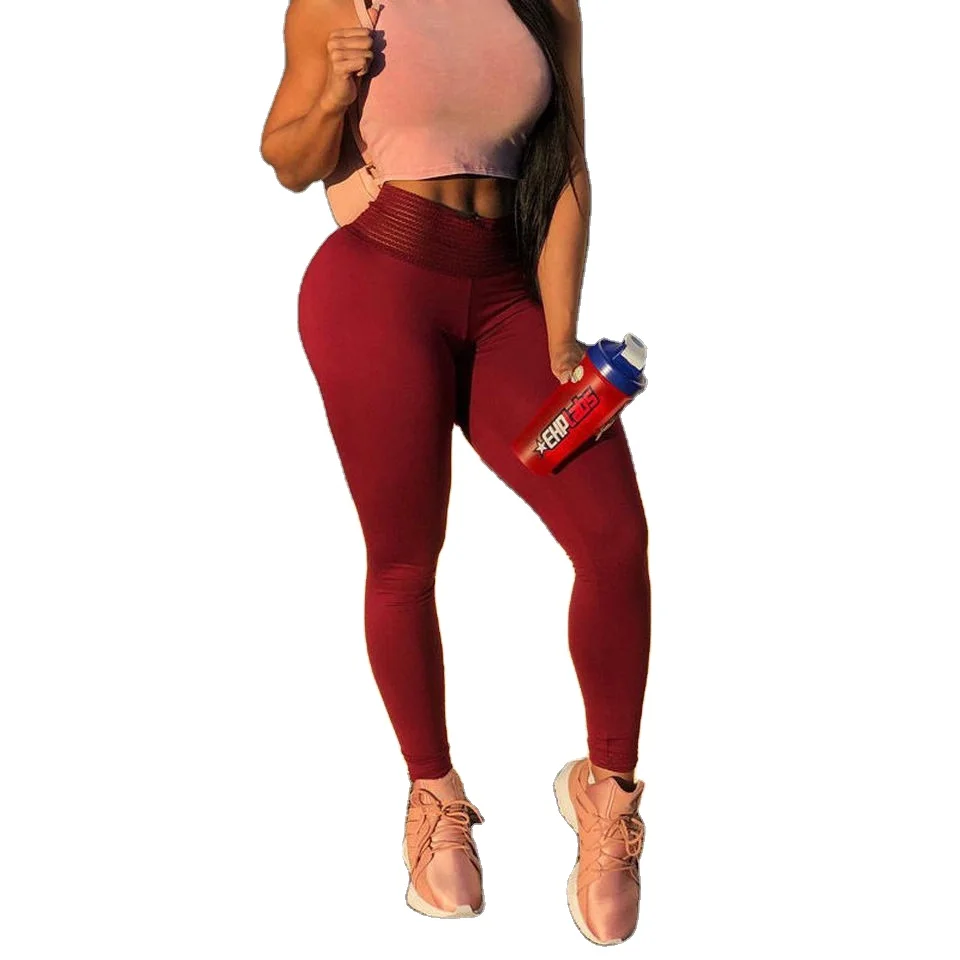

Hot Sexy Hip-lifting Sports Yoga Pants Solid Color Women Leggins Sport Women Fitness Gym Pants Women Fashion