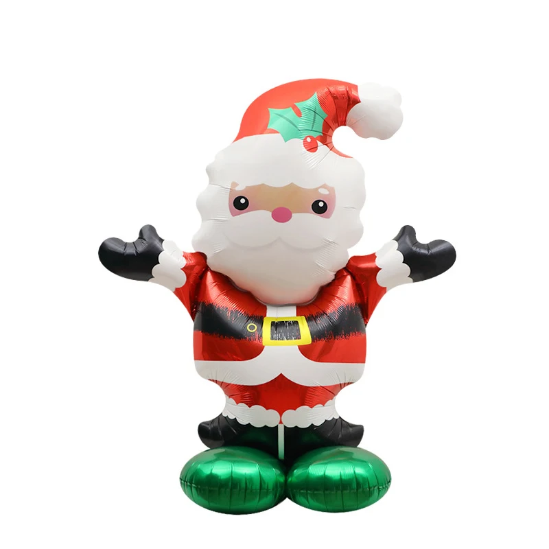 

Merry Christmas Party Decorations Balloon 3D Large Christmas Tree Santa Claus Snowman Fawn Foil Balloons Gift kids Toys Balloons