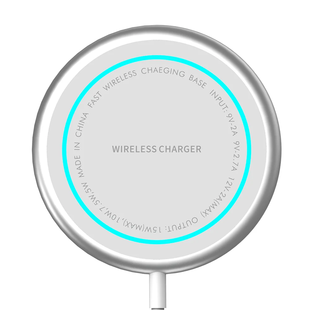 

2021 Shenzhen Qi Standard Light Multiple Office Home Hub Square Circle Fast Charging Phone Wireless Charger