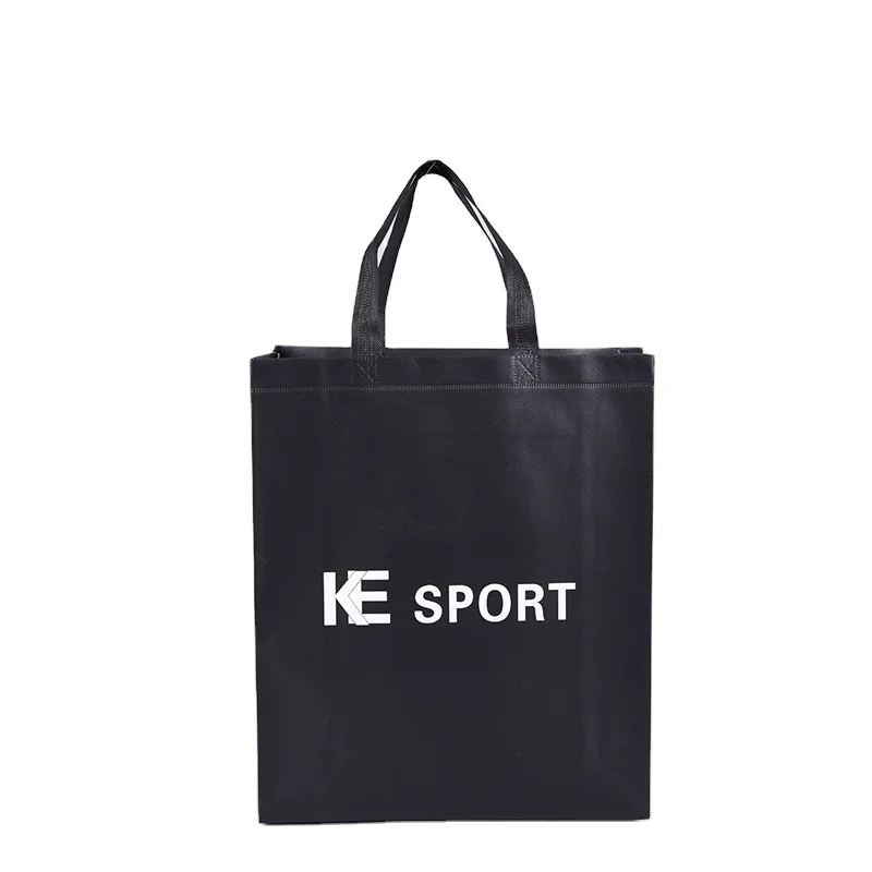 

Custom print Eco Foldable Laminated Biodegradable Black Carry Fabric Non Woven Bag Logo, Customized color