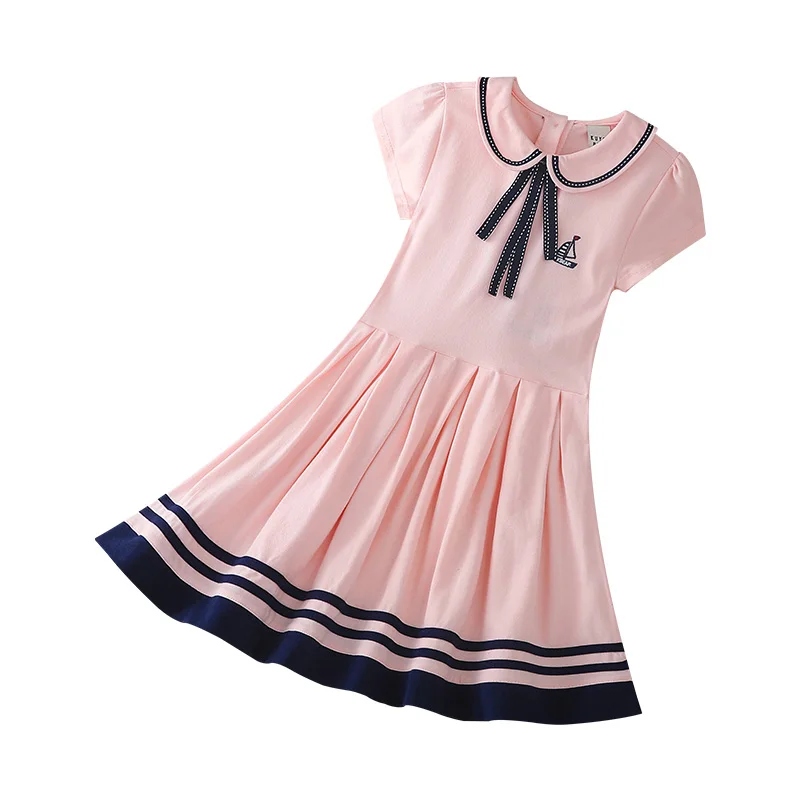 

KUYEEBEAR vestidos Girls Summer 2021 Short Sleeve Baby Girl Dresses School Uniform Little Girls Dresses 6 to 14 Years