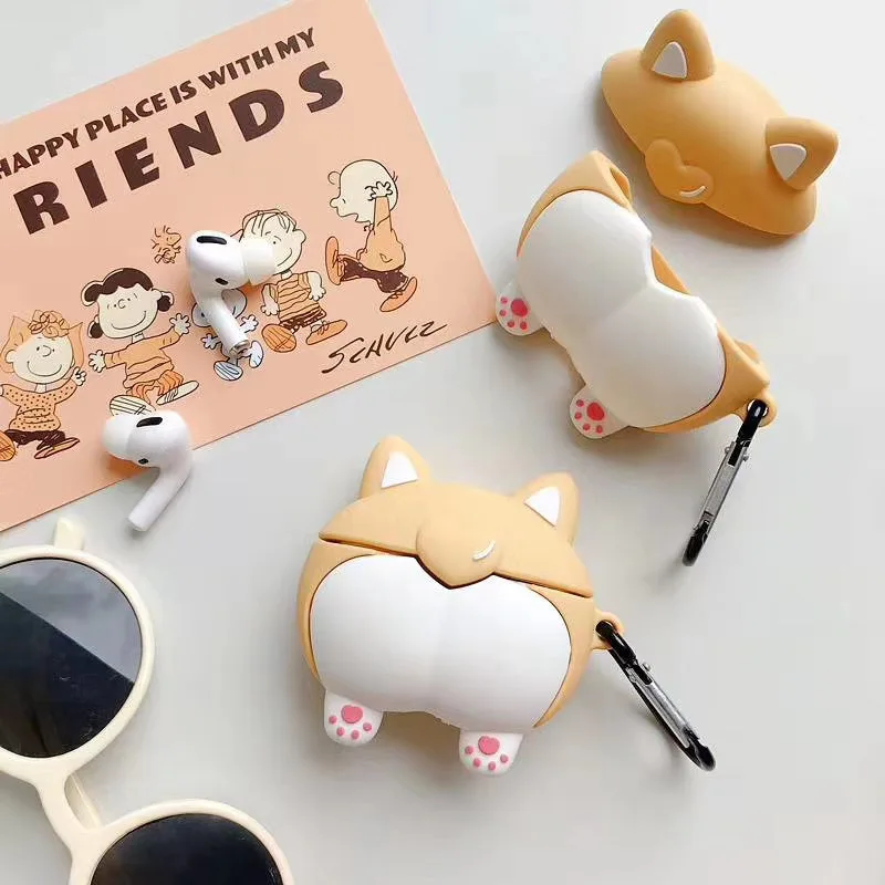 

3D Animal Cute Cartoon Silicone Case For Airpods Pro 2 3, Multi colors