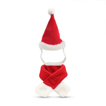 

christmas holiday large dog clothes hat pet apparel, Red