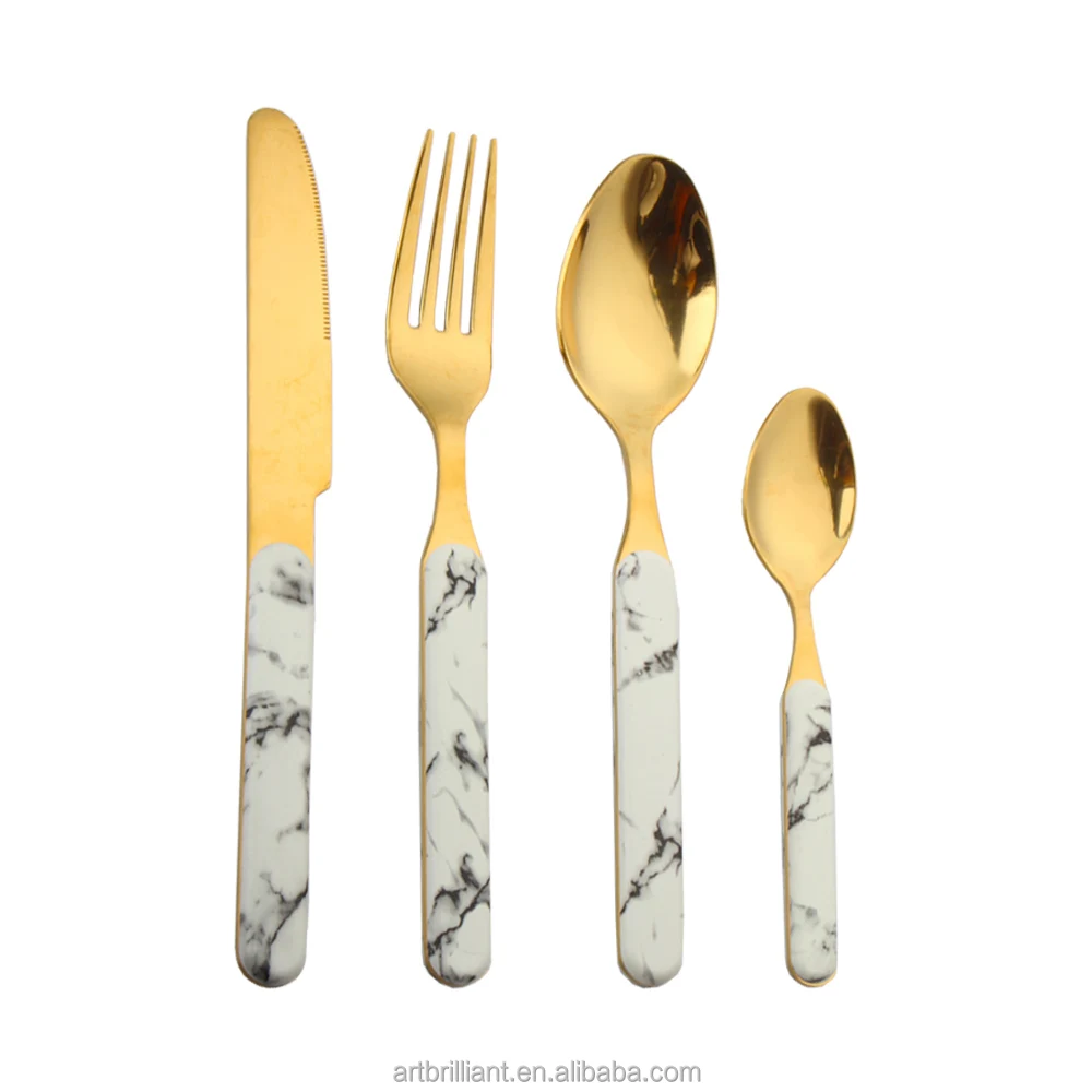 

Popular flatware pacakge box gold pvd flatware stanless steel flatware, Customized