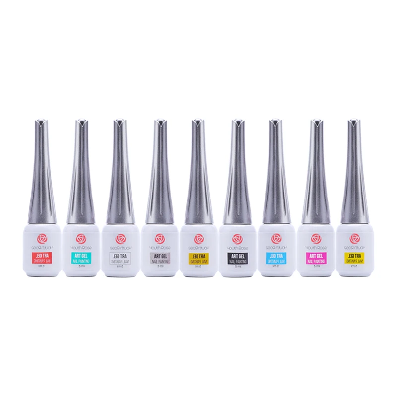 

Youth Rose Wholesale 9 Colors Nail Art Painting Gel For Nail Decoration, Vivid colors