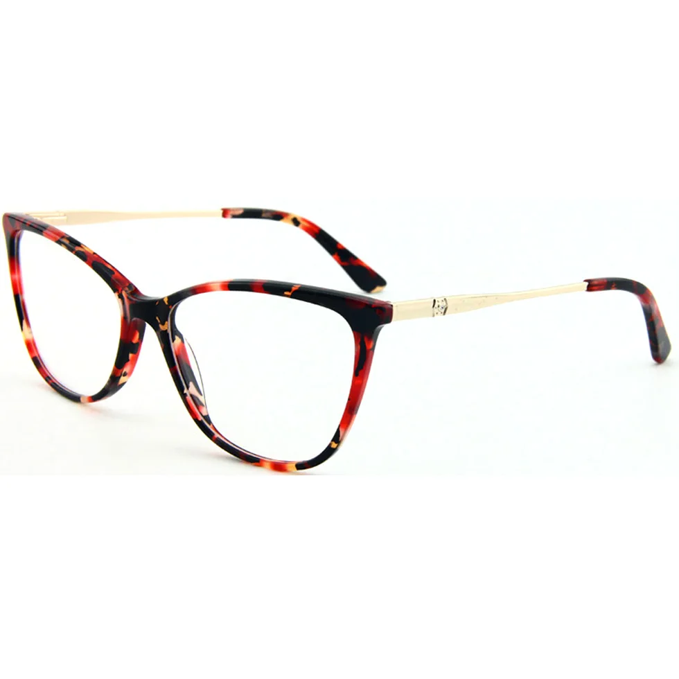 

2021 Hot Sale Acetate With Metal Frames Optical Acetate Frames With Metal Temples Women Optical Glasses